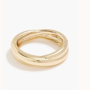 J crew gold Gold crossed bangle bracelet